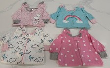 Lot of 4 Gerber Size 3-6 Months Girls Footed Sleeper Pajamas