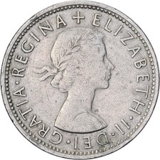 #1223179 Great Britain, Elizabeth II, 2 Shillings, 1965, Copper-nickel, VF, KM