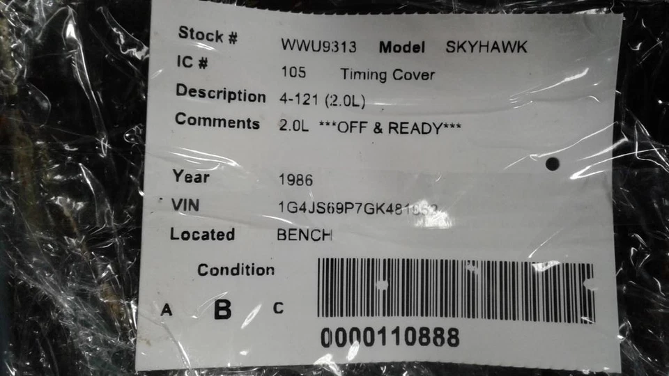 Cubierta de distribución 4-121 2,0 L compatible con 82-86 CAVALIER 618839 Foto 4 de 4