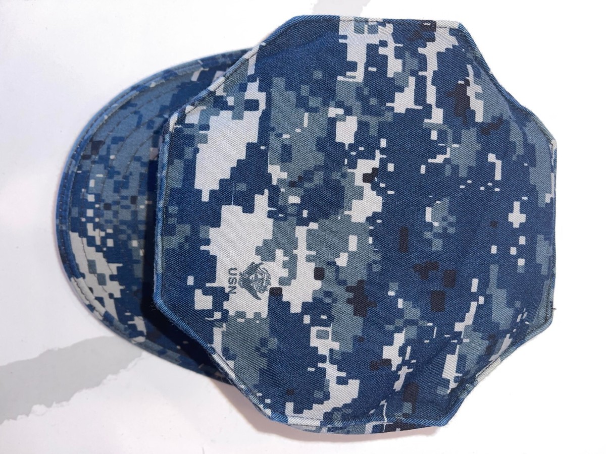 NWU TYPE I WORKING USN U.S. NAVY 8 POINT CAP BLUE DIGITAL