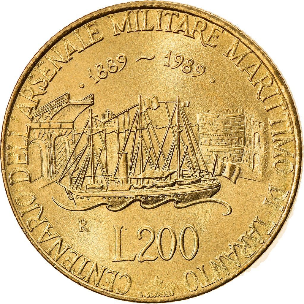lalala Italiaページ Italy Coin 200 Lire Taranto Naval Arsenal | Libertine | Ship