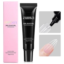 AILLSA Gel Nail Glue for Nails Tips Solid Super Strong Gel Glues 15g Professi...