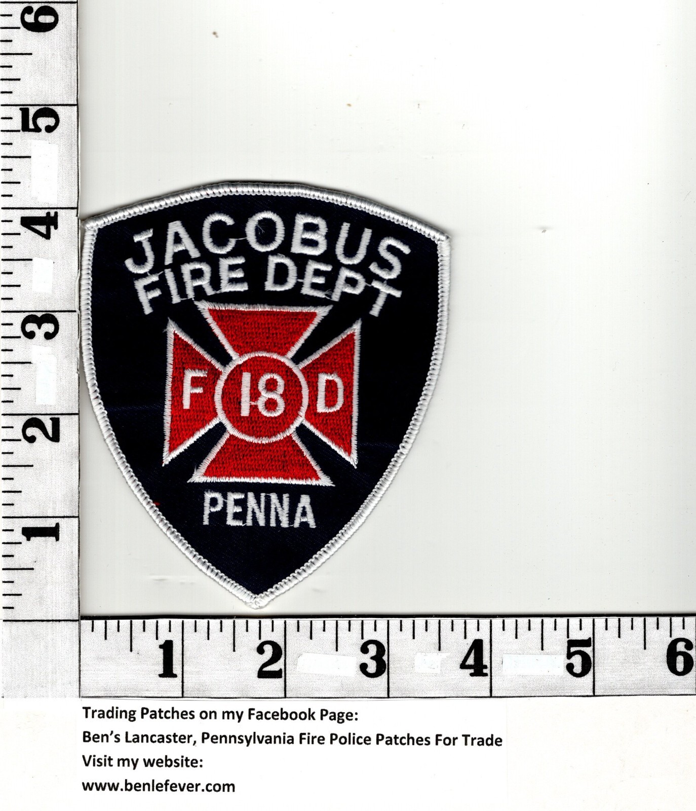 Jacobus 18 York County Pennsylvania PA Fire Patch Department Station