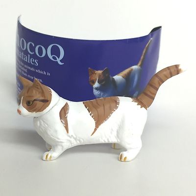 Choco Q Mini Figure Cat Munchkin White Red Brown Kaiyodo Japan choco egg