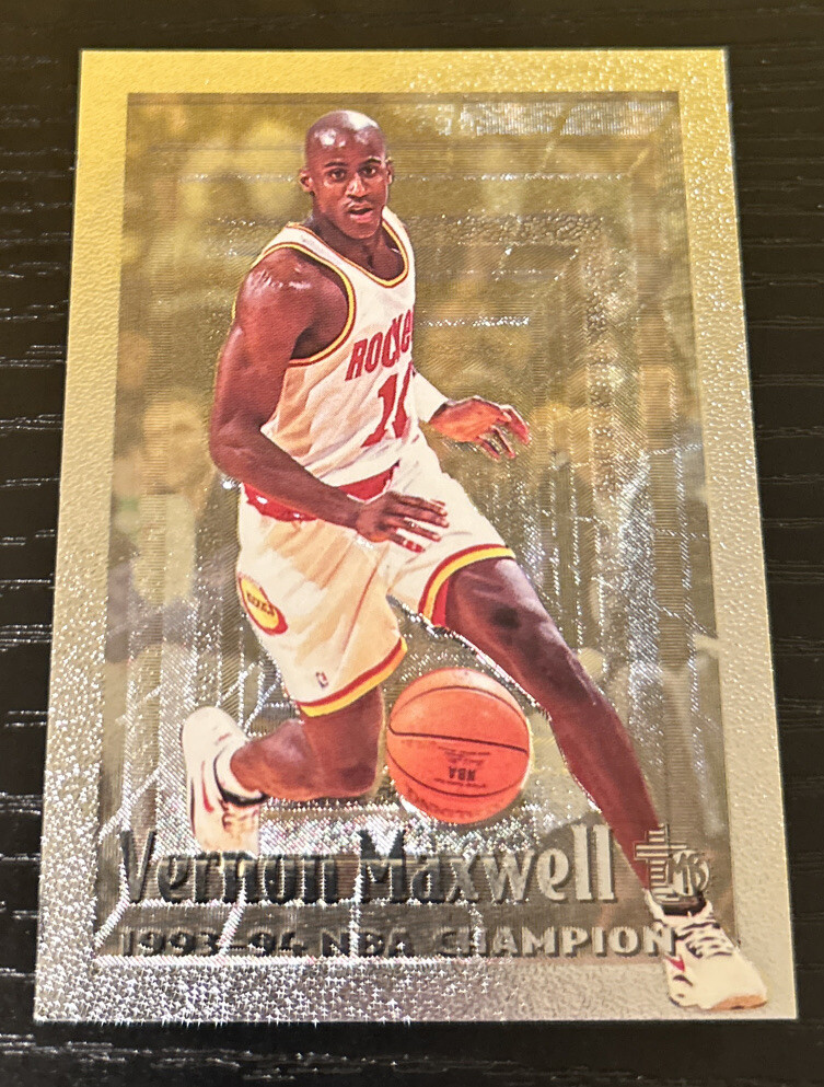 1994-95 Topps Embossed Vernon Maxwell NBA Champion Silver Foil | eBay