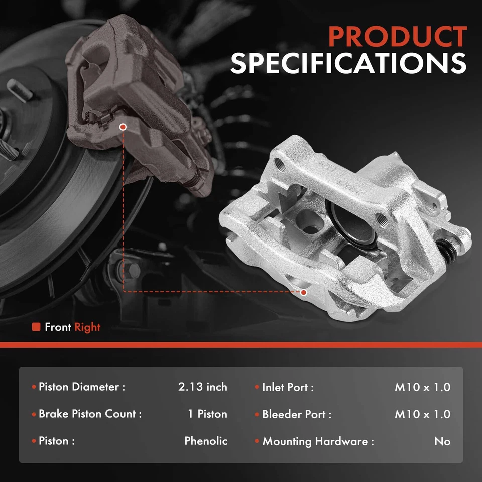 Передний правый тормозной суппорт с кронштейном для Volkswagen EuroVan 1993-1997 1999-2003 - Изображение 2 из 4