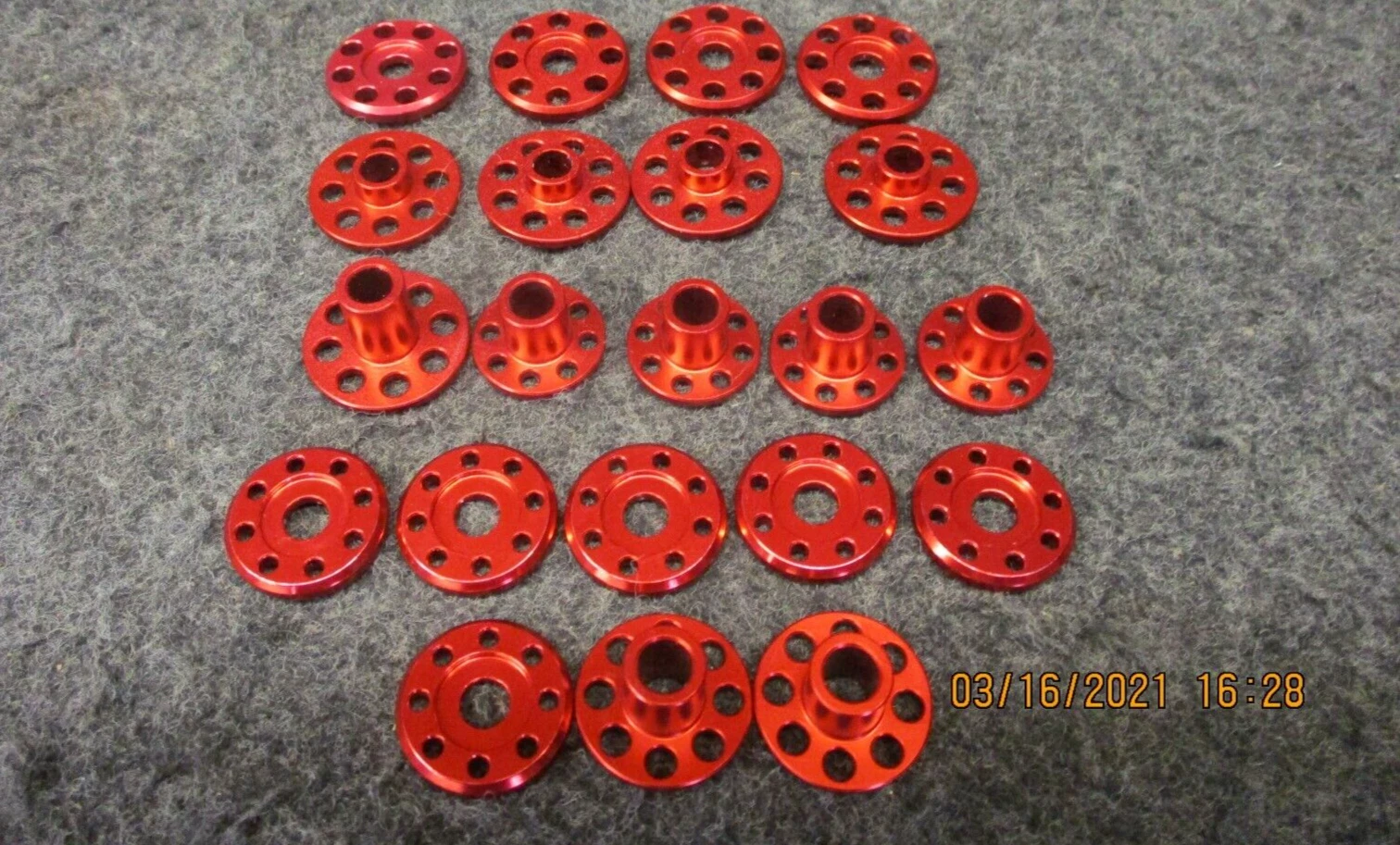 Kawasaki KX125 1996 DOCWOB red alloy complete top hat spacers + washer kit