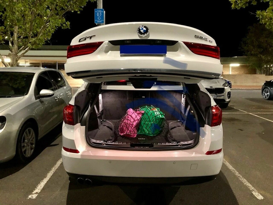 Red de carga de malla estilo piso maletero trasero para BMW 640i xDrive Gran Turismo 18-20 Foto 2 de 4