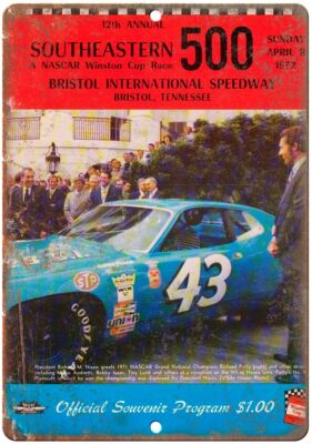 #ad Southeastern 500 Bristol Speedway 1972 Reproduction Metal Sign A50 $25.46