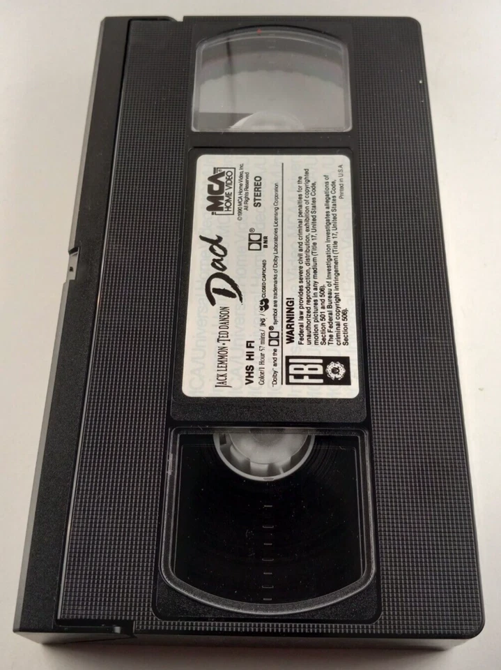 Dad (VHS) 1989 Jack Lemmon, Ted Danson, Olympia Dukakis TESTED — 第 3/3 张图片