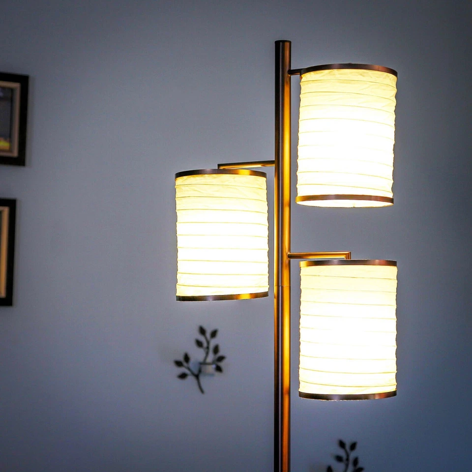 Brightech Liam Linterna Asiática Sombra Árbol LED Lámpara de Pie Luz, Negro Foto 4 de 4