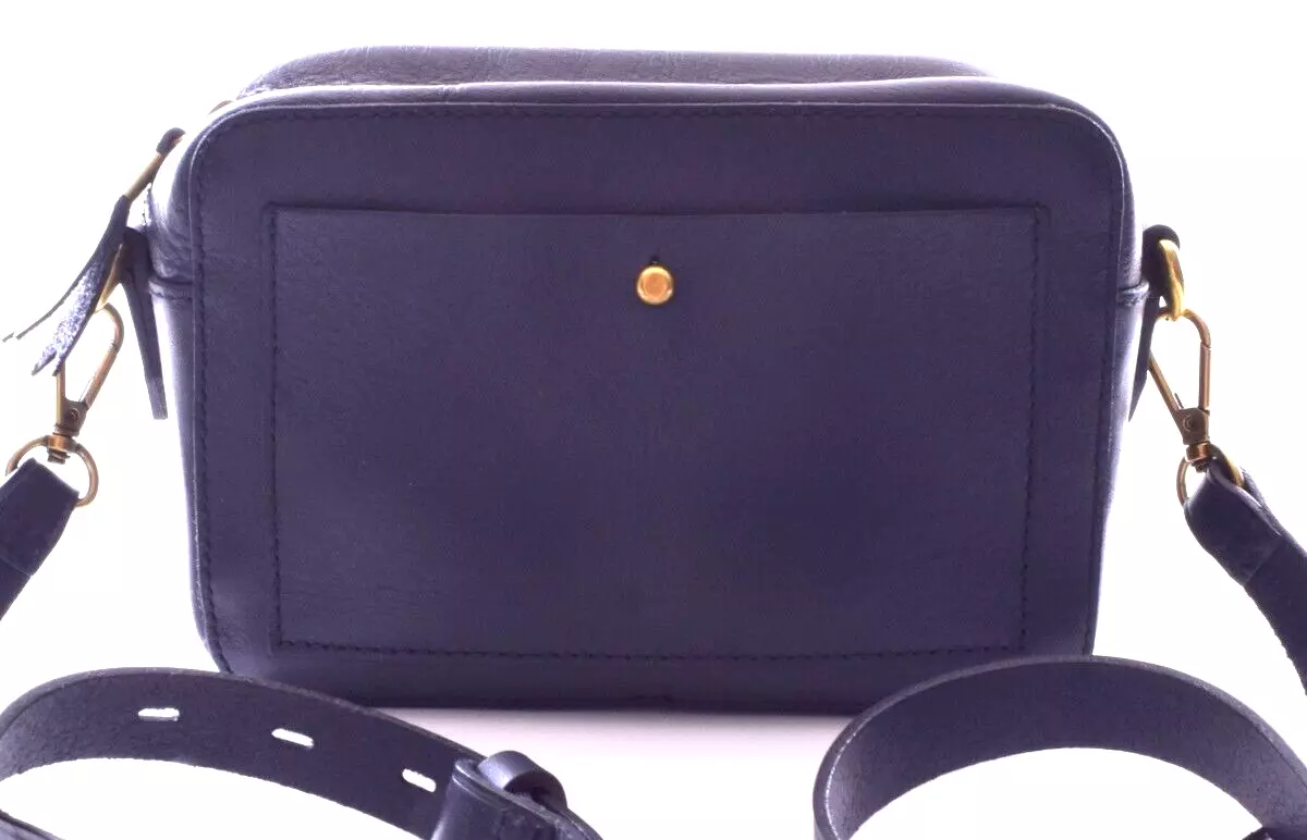 MADEWELL Transport Navy Blue Leather Camera Bag EUC