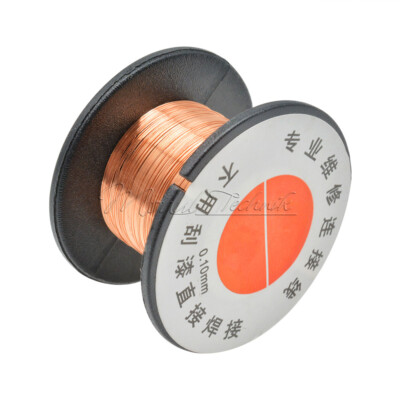 2PCS 0.1MM Copper Soldering Solder PPA Enamelled Repair Reel Wire Roll Weld Wire