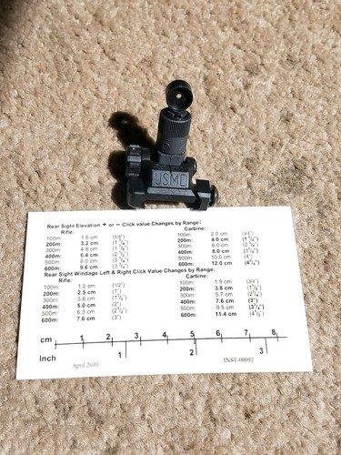 Knights Armament 98474 200-600 Meter Adjustable Folding Rear Sight