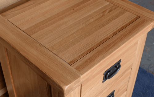 NEW 2x Rustic Solid Timber Oak Bedside tables - Picture 3 of 4