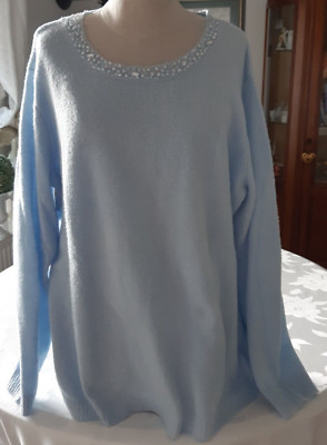 Canda langarm Pullover mit Perlen Applikation