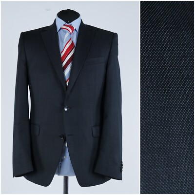 Herren Super 110s Woll Blazer 42R UK Größe DIGEL Dunkelgrau Sport Mantel Jacke