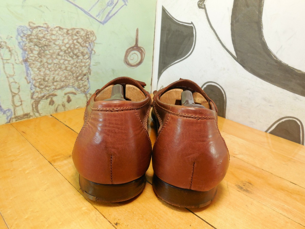G H Bass & Co Brown Leather Kiltie Tassel Loafers Men display picture 3