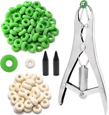 Goat Banding Kit with Stainless Steel Plier, 70 Large and 30 Small Rings