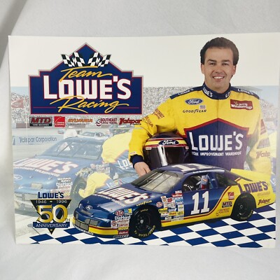 Brett Bodine Lowe's Racing Team 10 Inch Photo Picture NASCAR Car