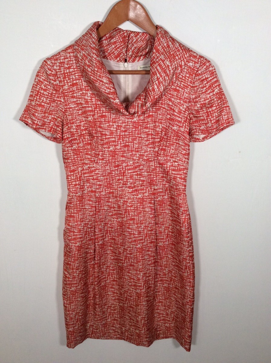 banana republic red silk dress Banana Republic Satin Slip Dress Womens Sz 4 Rust Red Cutout Front  Bridesmaids