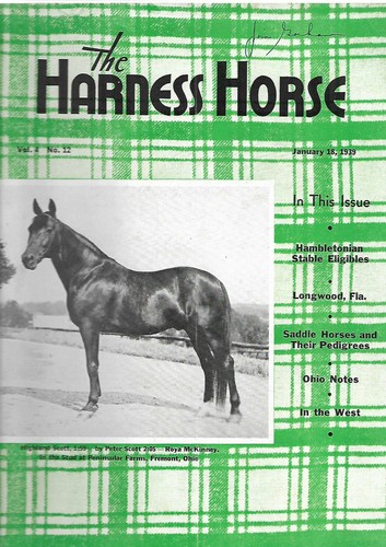 JANUARY 18, 1939 THE HARNESS HORSE MAGAZINE - Picture 1 of 1