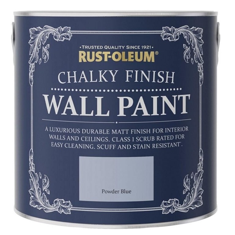 Rust-Oleum Chalky Wall Paint Powder Blue Matt 2.5L