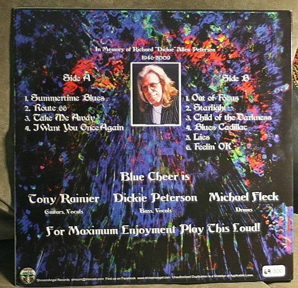 BLUE CHEER '7'(Beast is Back) Ltd.#'d Ed. 69/500 Blue Marble Vinyl LP-1979-2012 - Image 4 of 4