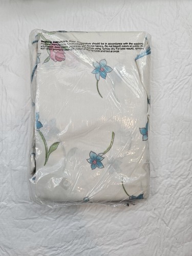 Vintage Burlington Pierre Cardin Sheet Set Full Floral New in Package Old Stock - Picture 7 of 12