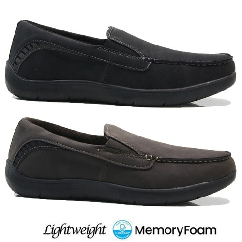 MENS CASUAL SLIP ON MEMORY FOAM WALKING WORK LOAFERS MOCCASIN DRIVING SHOES SIZE - Picture 20 of 26