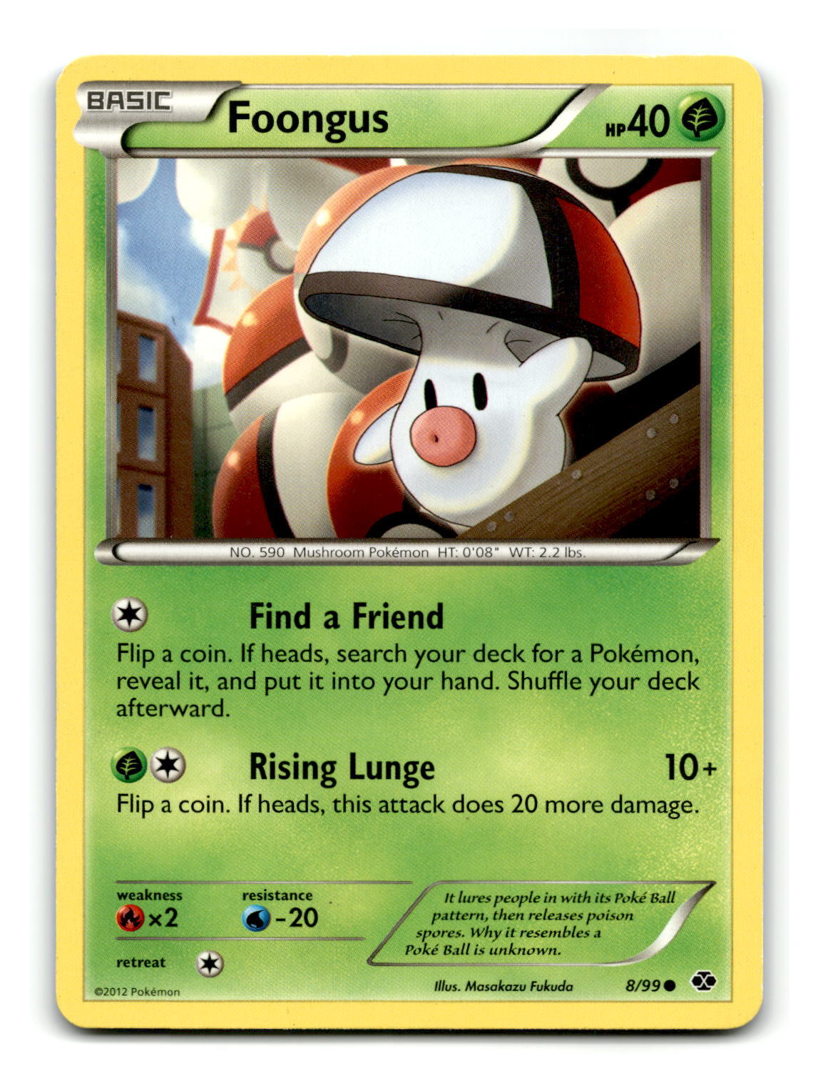 Foongus - #8/99 - Common - Pokemon Card-LP