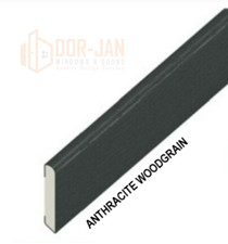 5m x 30mm Anthracite Woodgrain UPVC Plastic Trim Cloaking Fillet Window COILED