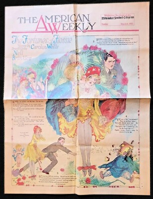 Nell Brinkley Comic Page Original Sunday Section 1920s Lot of 9 Art Nouveau