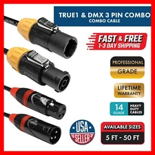 PowerCON True 1 and DMX Combo Pro Cable (3 Pin)