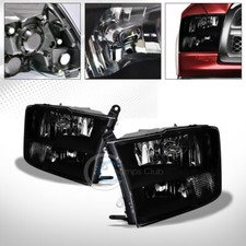 Quad Headlamp Black Housing Head Lights Signal Lamps Nb For 2009-2018 Dodge Ram Quad Headlamp Black Housing Head Lights Signal Lamps Nb For 2009-2018 Dodge Ram