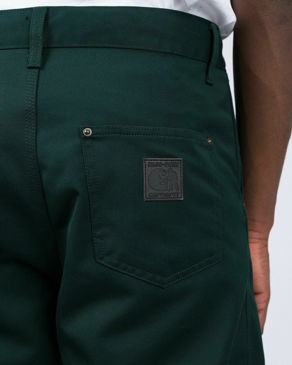 Carhartt WIP x Pass Port Pall Pant - Bottle Green Stone Washed