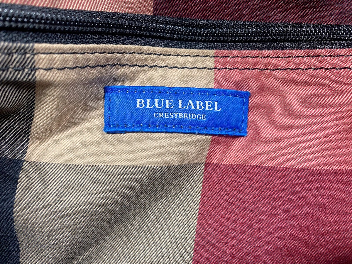 Auth BURBERRY BLUE LABEL Japan Large Tote Bag Nova Check Bow