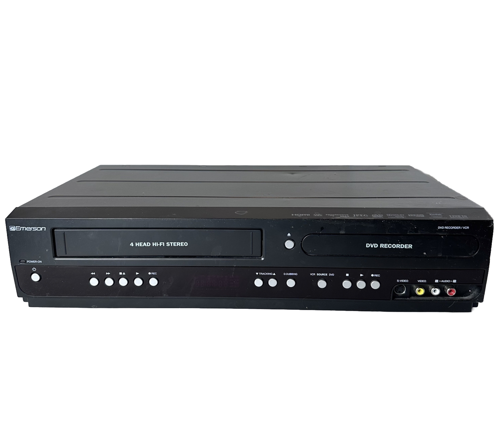 Emerson DVD recorder VCR Combo ZV427EM5 Black Tested Working No Remote