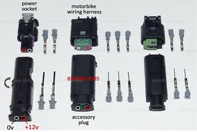 Jeu De Connecteurs BMW X6 Male+female - Références 83300413585 Etc. - Pour R1200/R1250 GS/RT/S1000/XR