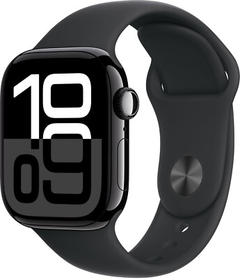 APPLE Watch S10 GPS 46 mm Alugehäuse Sportband S/M Schwarz MWWP3QF/A B-Ware