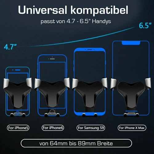Handyhalterung Auto Lüftungsgitter KFZ Universal 360° Smartphone Halter Lüftung - Bild 4 von 8