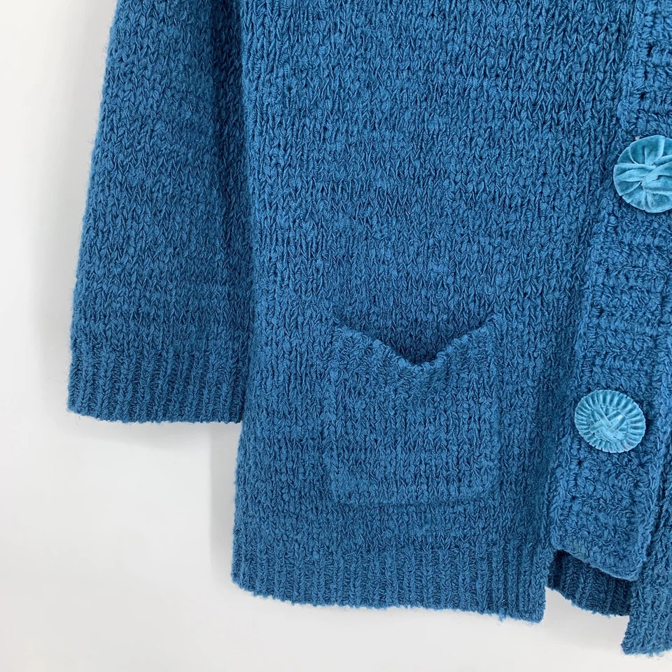 Per Una Womens Medium Cardigan Sweater Large Button Pockets Romantic Cottage - Image 2 of 4