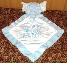Baby Ganz Elephant Lovey Blue Security Jellybean Mini Blankie Big Miracle Boy E