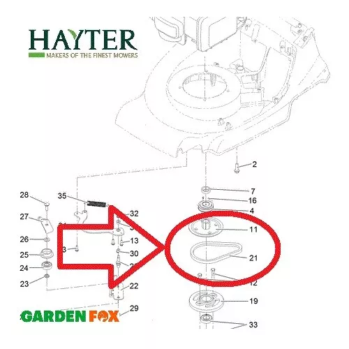 Hayter harrier 48 online drive belt replacement