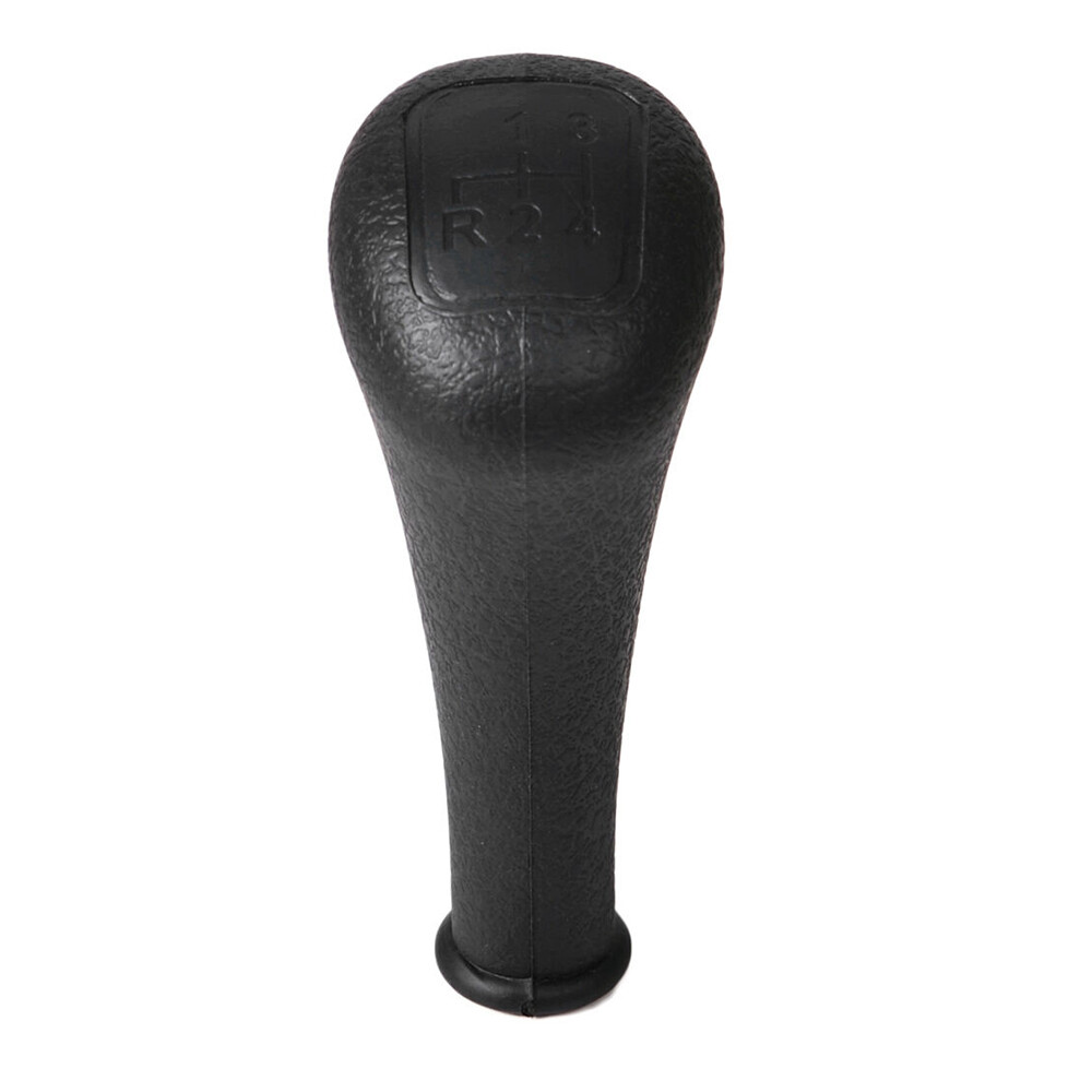 4 Speed Gear Shift Lever Knob Car Handball Plastic Black PU Leather Fashionable