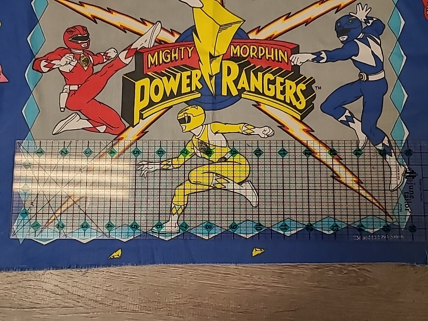 Vtg Mighty Morphin Power Rangers Saban Fabric 1994 Pillow Panels Lot Of ...