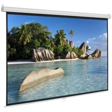 Motorized/Manual Pull Down 120''/100" 16:9 Projection Screen Home Theater Movie
