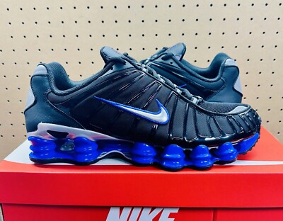 NEW Nike Shox TL Shoes Black Racer Blue Metallic Silver  display picture 2