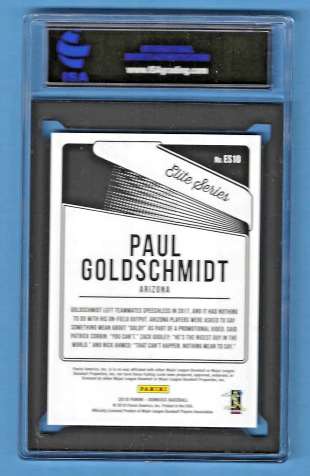 Panini Donruss Crystals 2018 Paul Goldschmidt DBacks #ES10 ISA 10 #52759462 Foto 2 de 2