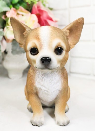Lifelike Adorable Deer Head Chihuahua Dog Puppy Sitting Home Decor Figurine - Picture 8 of 9
